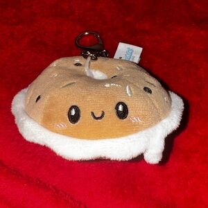 Micro Squishable Comfort Food Everything Bagel Keychain Bag Charm Plush Toy